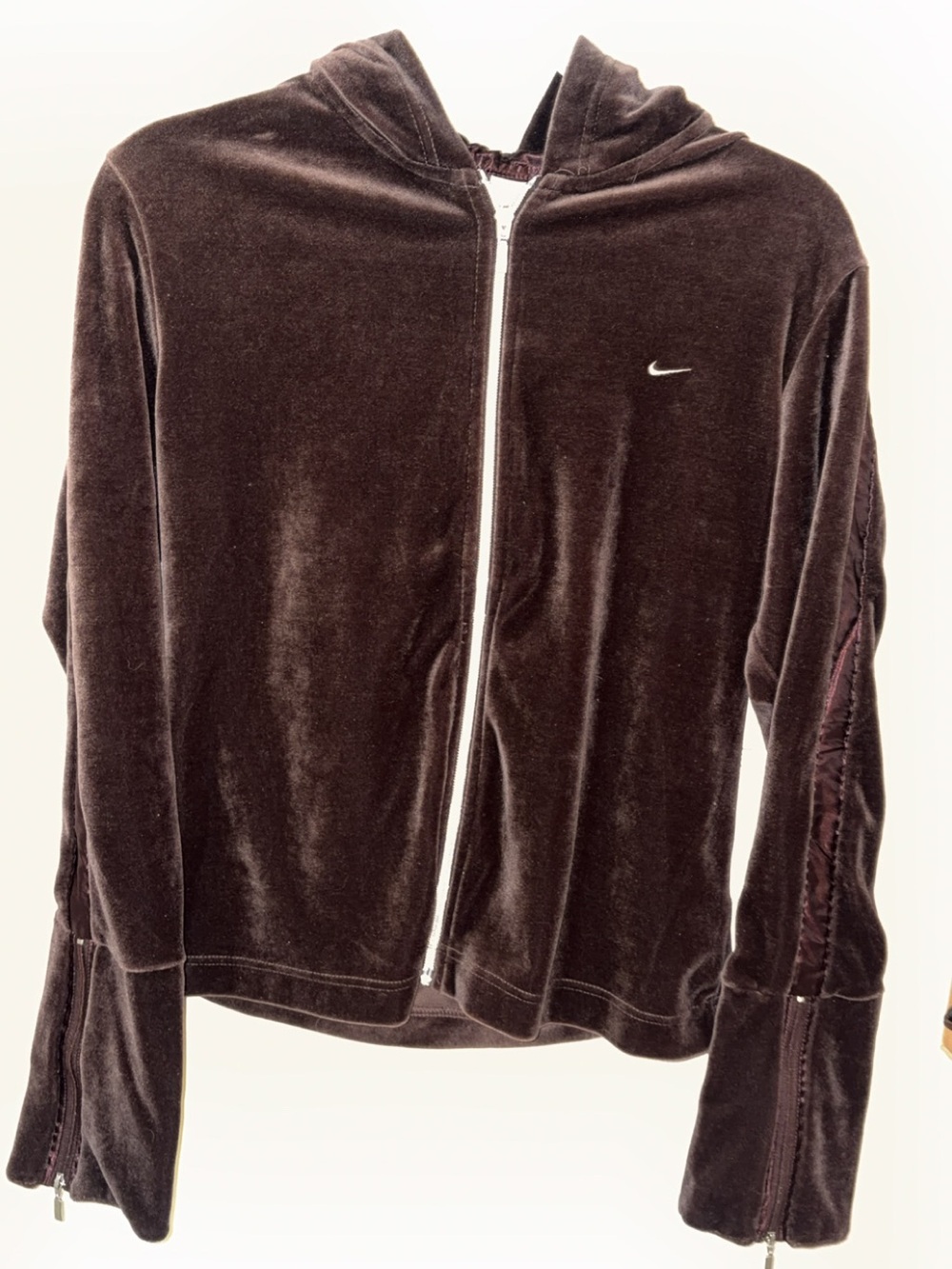 Vintage Velour Brown Nike  Zip Up